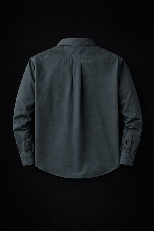 Kealix Men’s Solid Black Casual Shirt – Premium Fabric