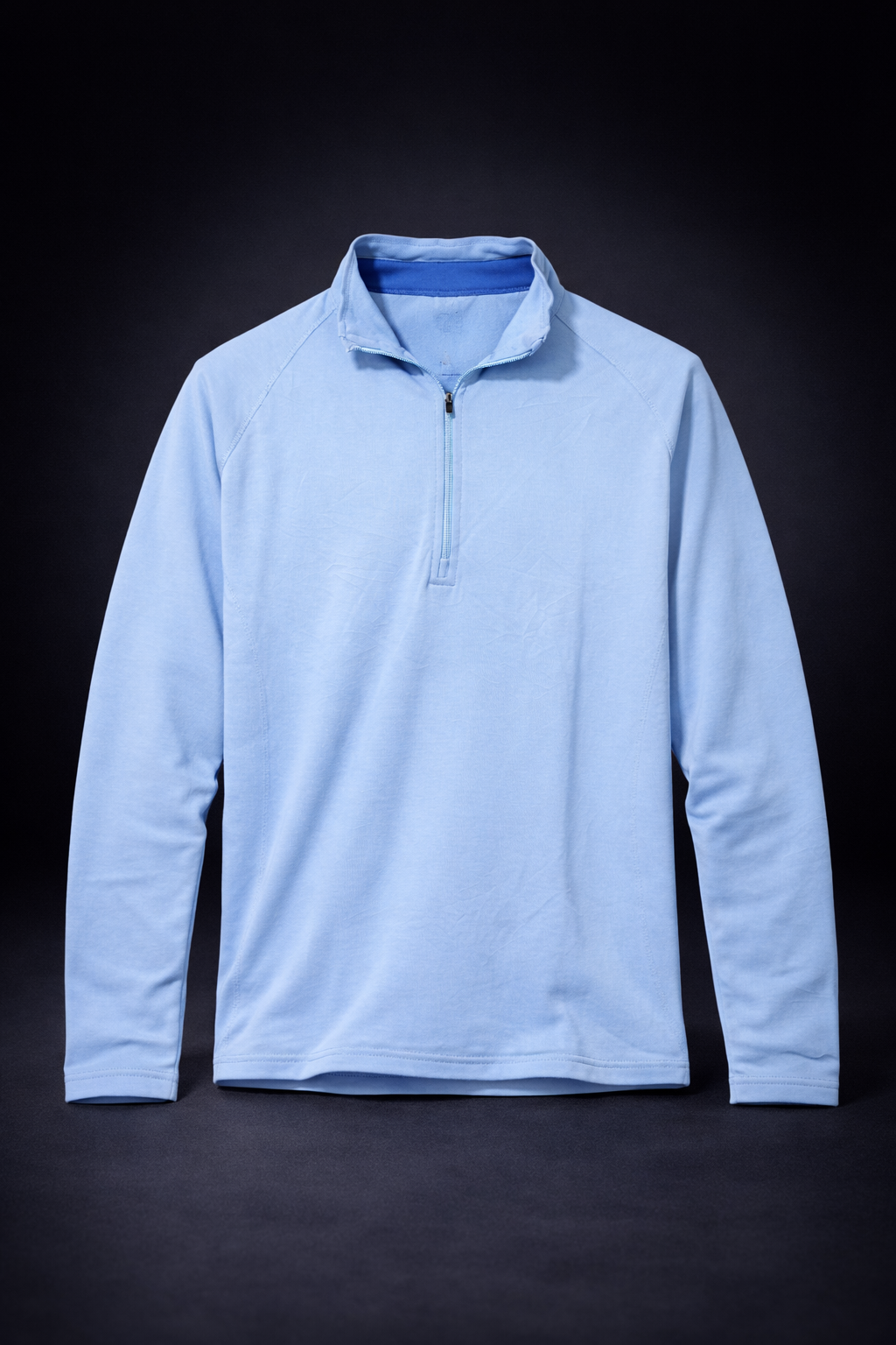 Men’s Sky Blue Half Zip Pullover Tshirt