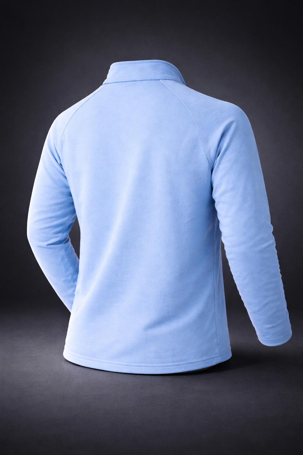 Men’s Sky Blue Half Zip Pullover Tshirt