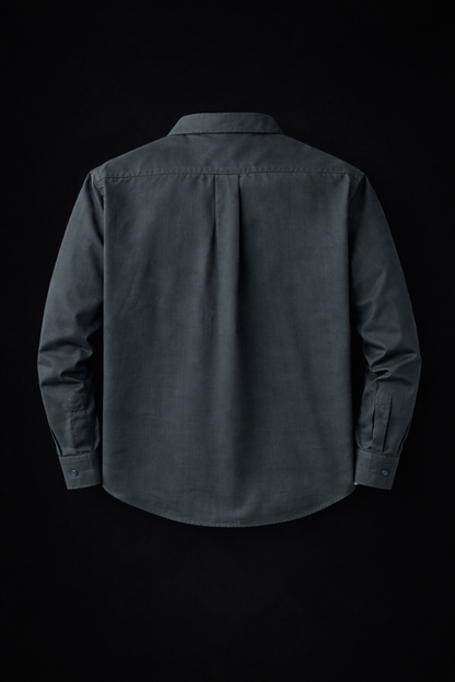 Kealix Men’s Solid Black Casual Shirt – Premium Fabric